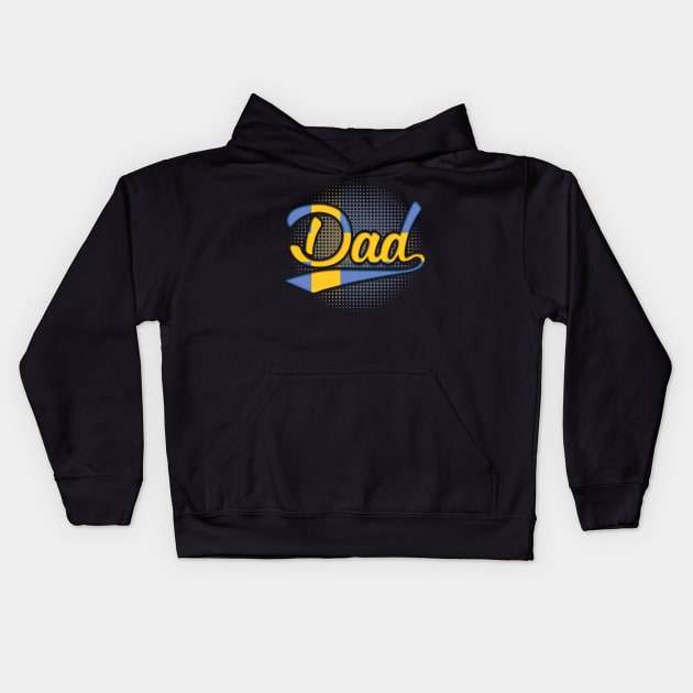 Swedish Dad - Gift for Swede From Sweden Kids Hoodie by Country Flags